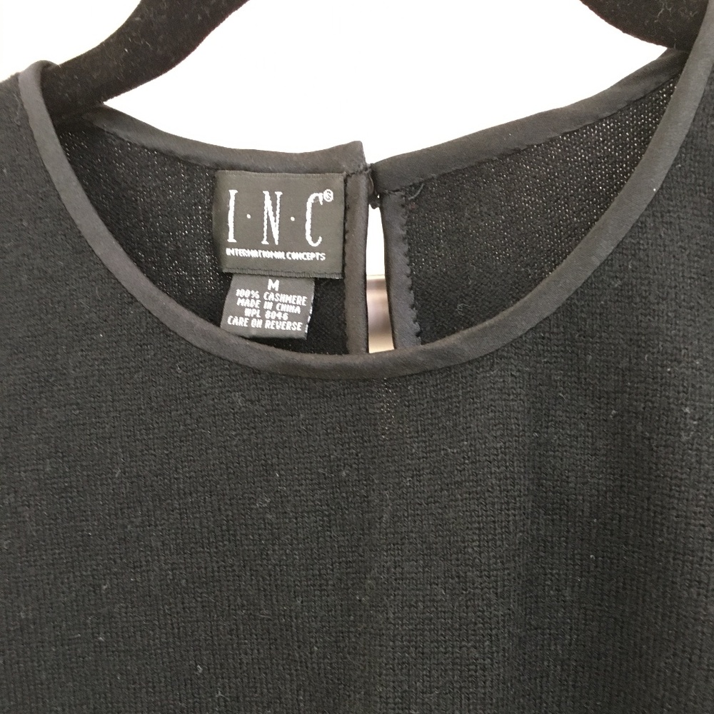 Inc Black Cashmere Tank Sz. Med. View 3